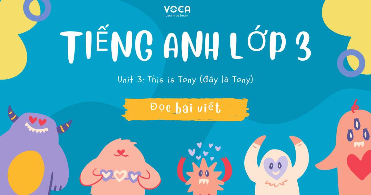 Từ vựng tiếng Anh lớp 3 | Unit 3: This is Tony (đây là Tony)